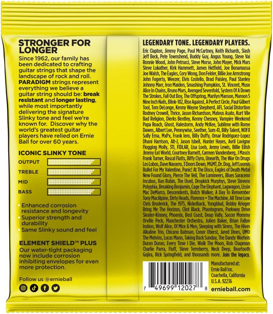 Ernie Ball P02027 Paradigm Beefy Slinky Electric Guitar Strings, 11-54 Gauge