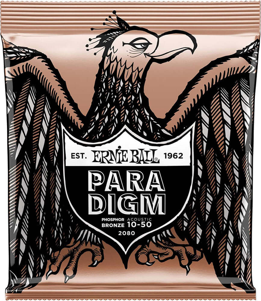 Ernie Ball P02080 Paradigm Extra Light Phosphor Bronze Acoustic Guitar Strings, 10-50 Gauge