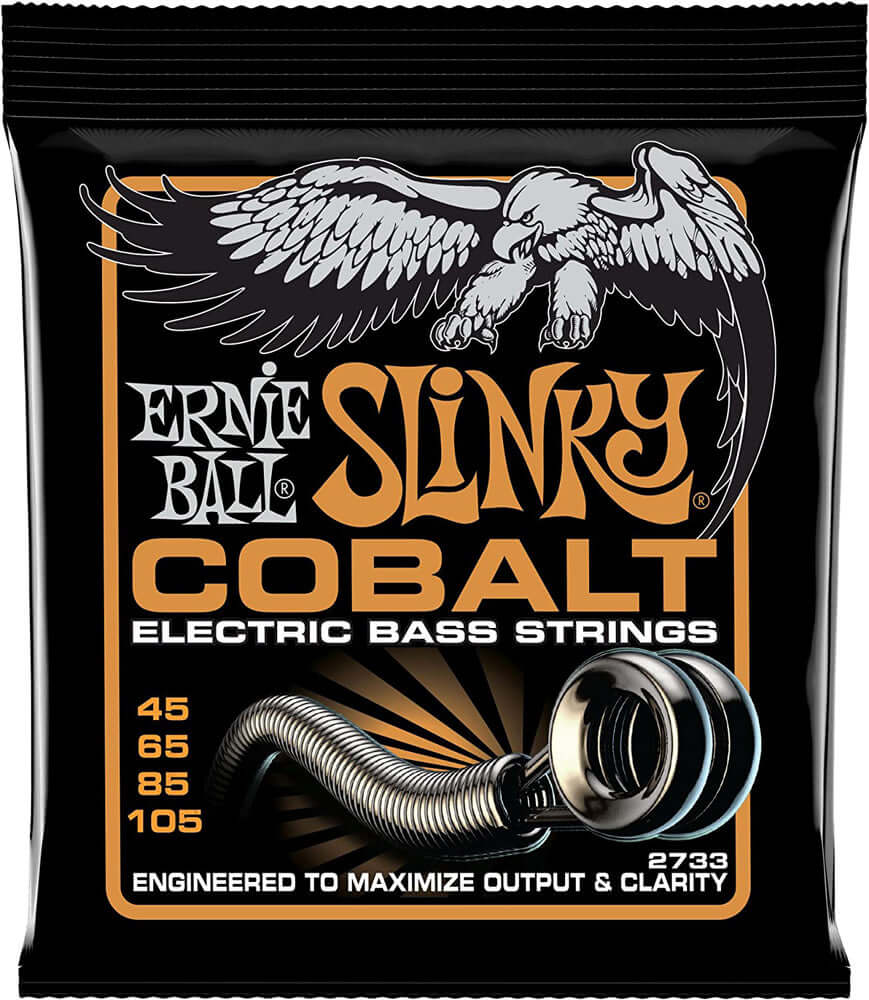 Ernie Ball P02733 Hybrid Slinky Cobalt Bass Guitar Strings, 45-105 Gauge