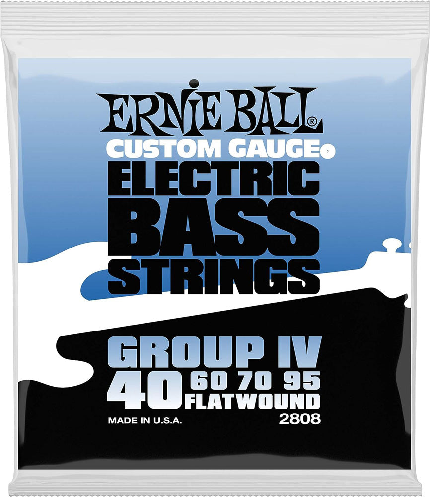 Ernie Ball P02808 Group IV Flatwound Bass Guitar Strings, 40-95 Gauge