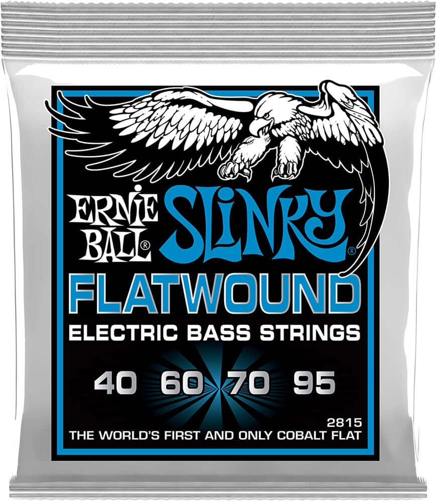 Ernie Ball P02815 Extra Slinky Flatwound Bass Guitar Strings, 40-95 Gauge