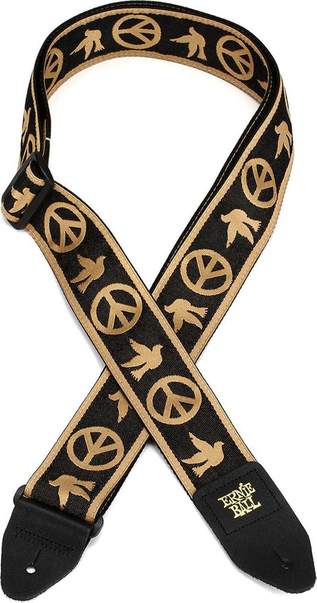 Ernie Ball P04613 Jacquard Guitar Strap, Peace Love Dove