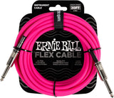 Ernie Ball P06418 Flex Instrument Cable Straight/Straight 20ft, Pink