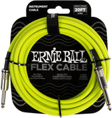 Ernie Ball P06419 Flex Instrument Cable Straight/Straight 20ft, Green