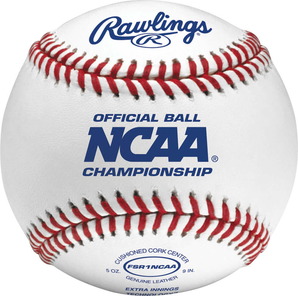 Rawlings FSR1NCAA NCAA Flat Seam Cushioned Cork Center Wool Windings EIT Baseballs