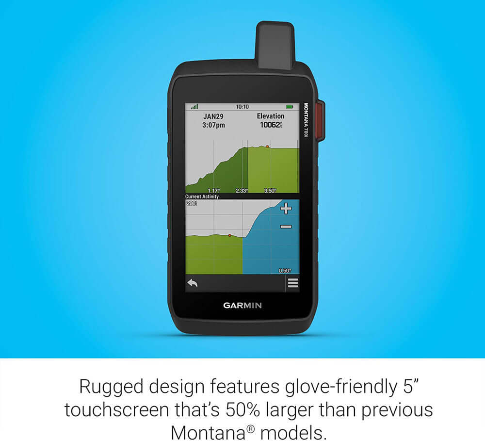 Garmin 010-02347-10 Montana 700i, Rugged GPS Handheld, 5" Color Touchscreen