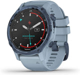 Garmin 010-02403-06 Descent Mk2S Watch, Mineral Blue with Sea Foam Silicone Band