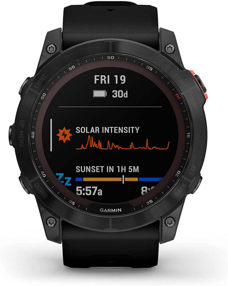 Garmin 010-02541-00 fenix 7X Solar Slate Gray w/Black Band Watch