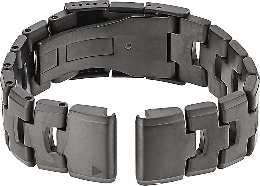Garmin 010-12863-09 QuickFit 22 Watch Band - Vented Titanium Bracelet with Carbon Gray DLC Coating