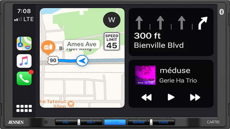 Jensen CAR710 7" Mechless Multimedia Receiver with Apple CarPlay