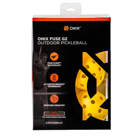 ONIX KZ41003Y FUSE G2 OUTDOOR PICKLEBALLS YELLOW - 3-PACK