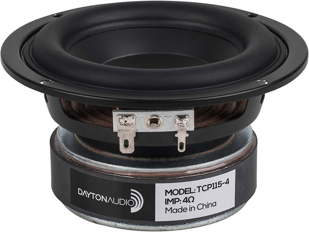 Dayton Audio 295-415 TCP115-4 4in Treated Paper Cone Midbass Woofer