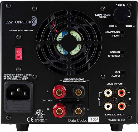 Dayton Audio 300-812 APA150 150W Power Amplifier