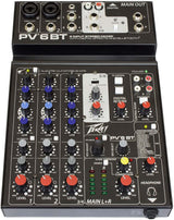 Peavey 03612590 PV 6 BT 6 Channel Compact Mixer with Bluetooth