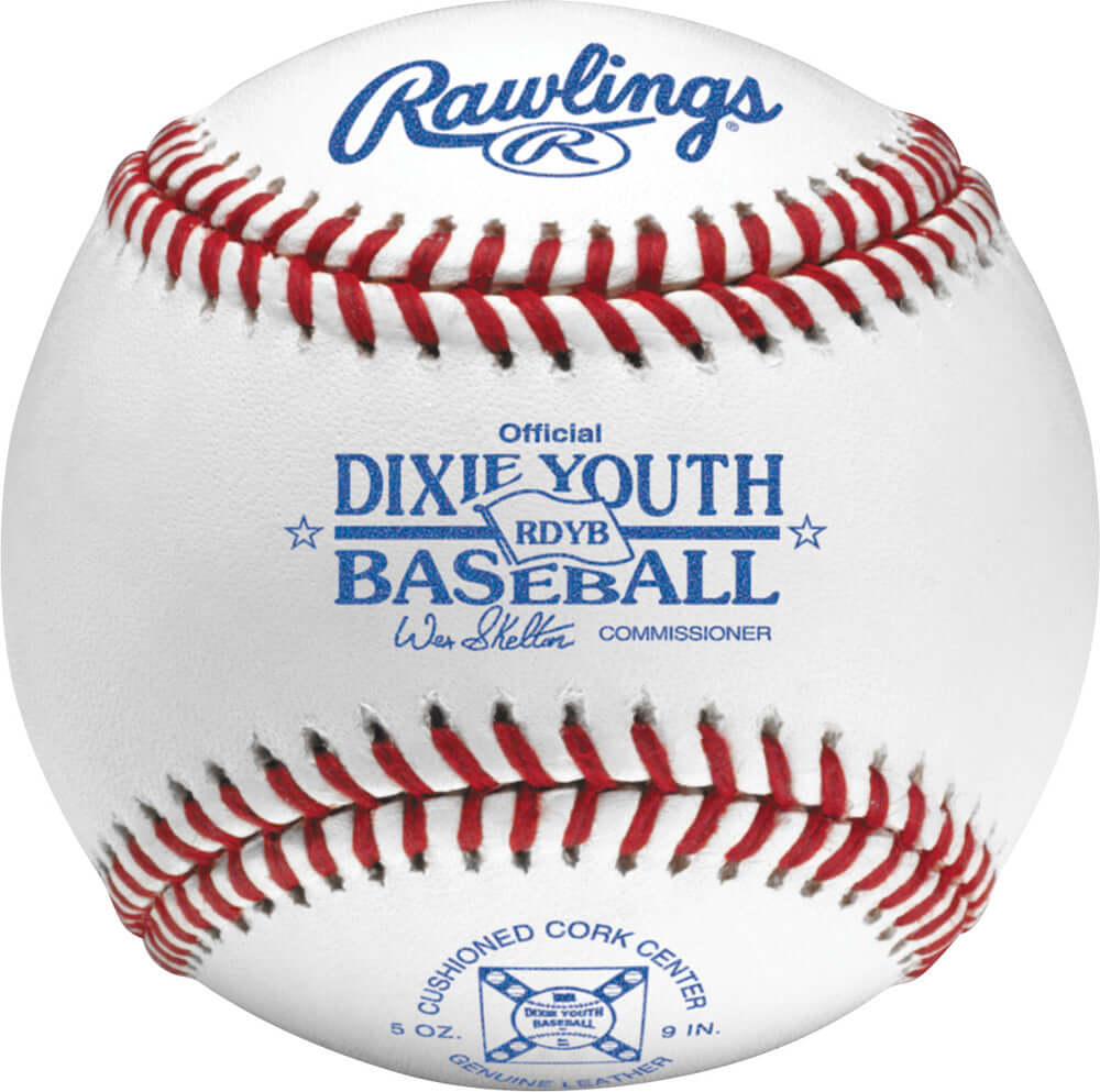 Rawlings RDYB Dixie Youth Baseball Tournament Grade Cushioned Cork Center Baseballs