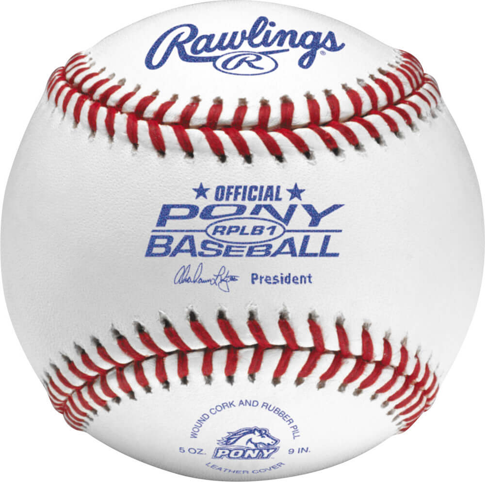 Rawlings RPLB1 Pony League Compeition Grade Cork/Rubber Center Baseballs