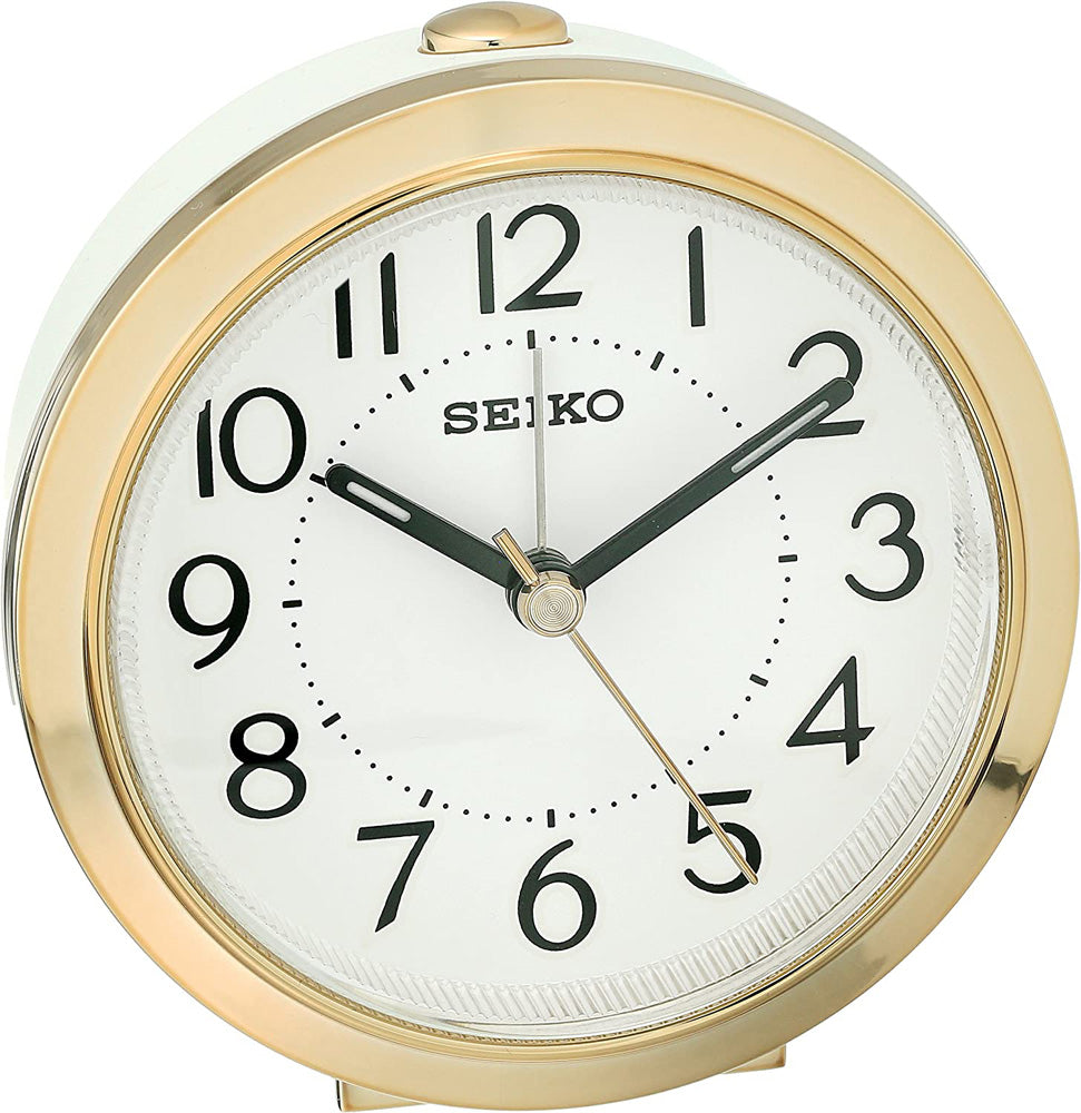 Seiko QHE146GLH Sussex Bedroom Alarm Clock, Gold