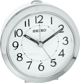 Seiko QHE146SLH Sussex Bedroom Alarm Clock, Silver