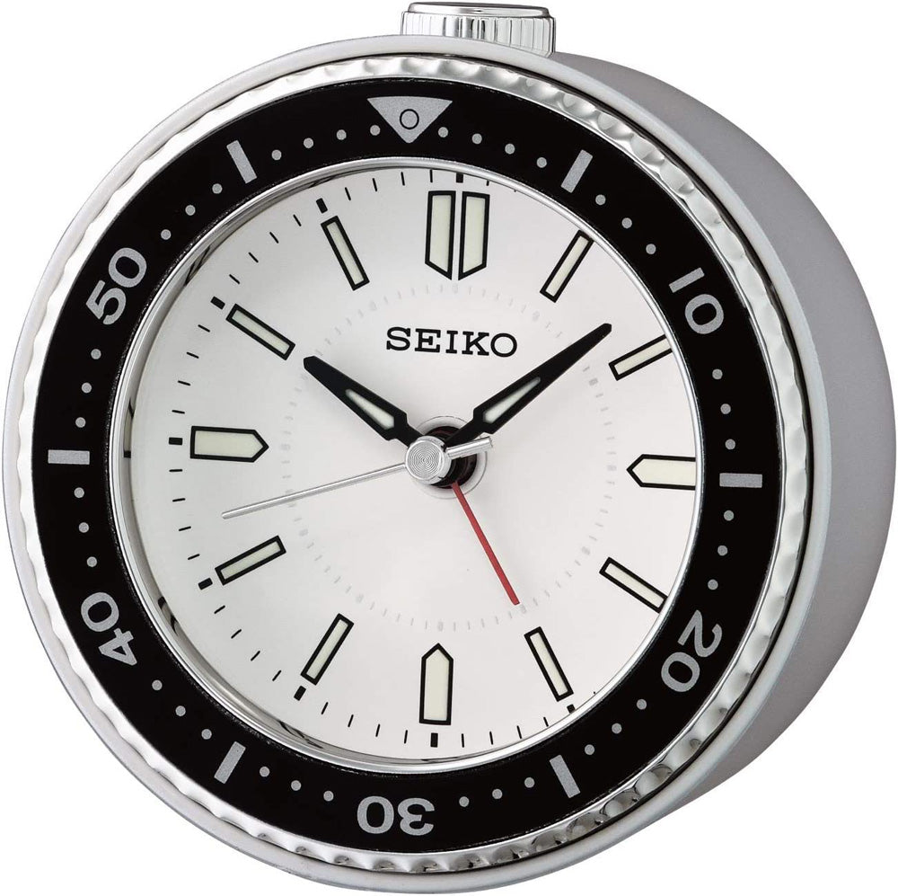 Seiko QHE184JLH Mai Bedroom Alarm Clock, Silver