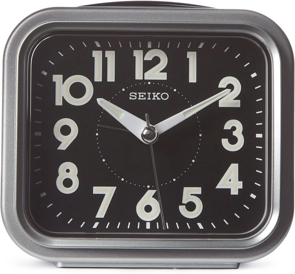 Seiko QHK023SLH Nori Alarm Clock with Bell Alarm