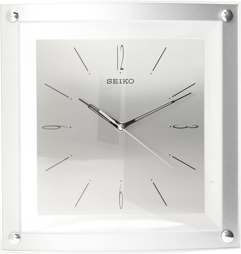 Seiko QXA330SLH 13" Wall Clock Silver-Tone Metallic Case