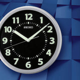 Seiko QXA435SLH 10.25" Easy Reader Metallic Wall Clock with Luminous Hands