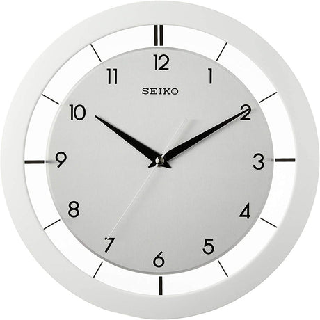 Seiko QXA520WLH 11" St. John Brushed Metal Wall Clock