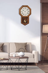 Seiko QXH110BLH Light Oak Traditional Schoolhouse Wall Clock