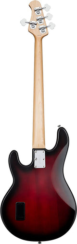 Sterling by Music Man StingRay Ray4 Bass Guitar in Ruby Red Burst Satin