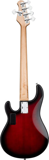 Sterling by Music Man StingRay Ray5 Bass Guitar in Ruby Red Burst Satin