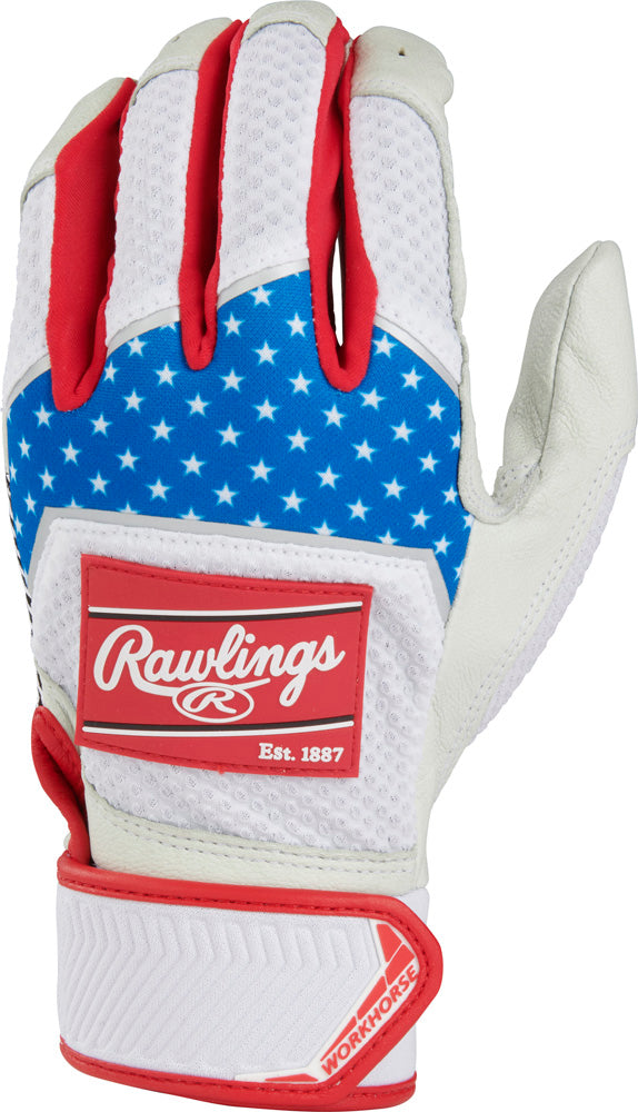Rawlings WH22BG-USA Adult Workhorse Batting Glove