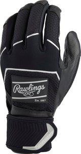 Rawlings WHC2BG-B Adult Workhorse Batting Glove w/Compression Strap