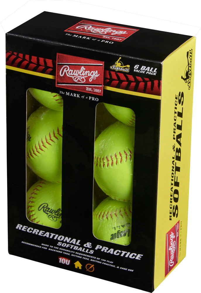 Rawlings YWCS11-BOX6 Box 6 - 11" Official League Recreational Fastpitch